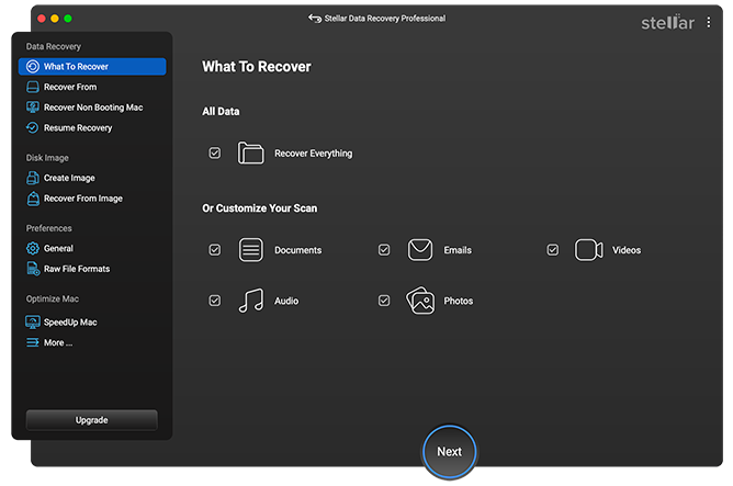 Stellar Data Recovery Professional